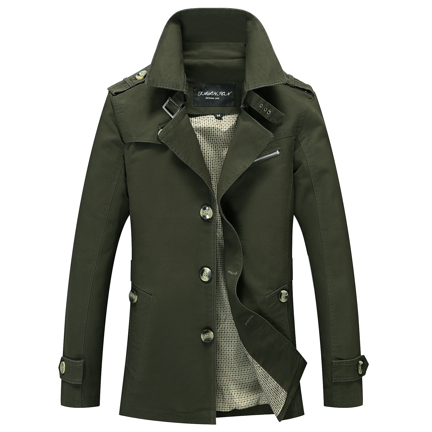 Men's Casual Mid-Length Cotton Jacket