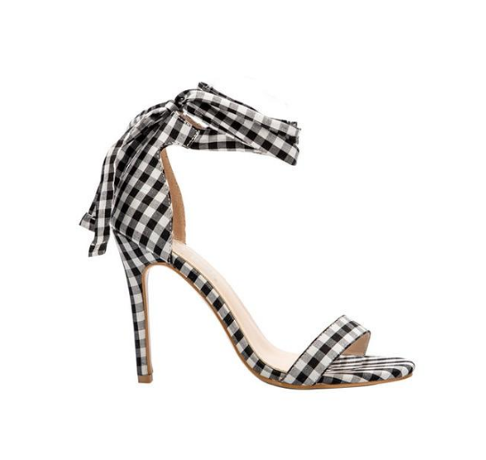 European Style Open-Toe High Heels with Bow Design