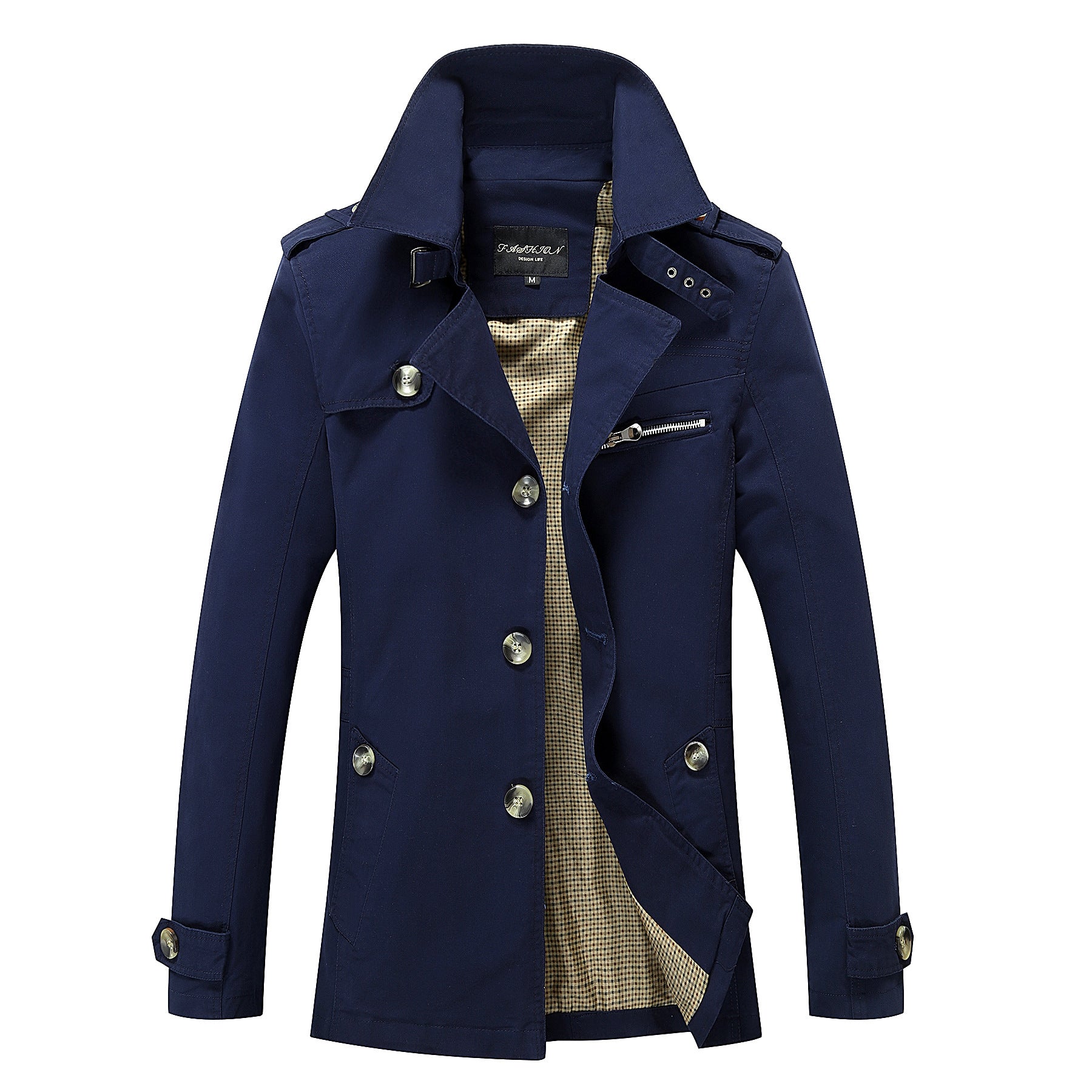 Men's Casual Mid-Length Cotton Jacket