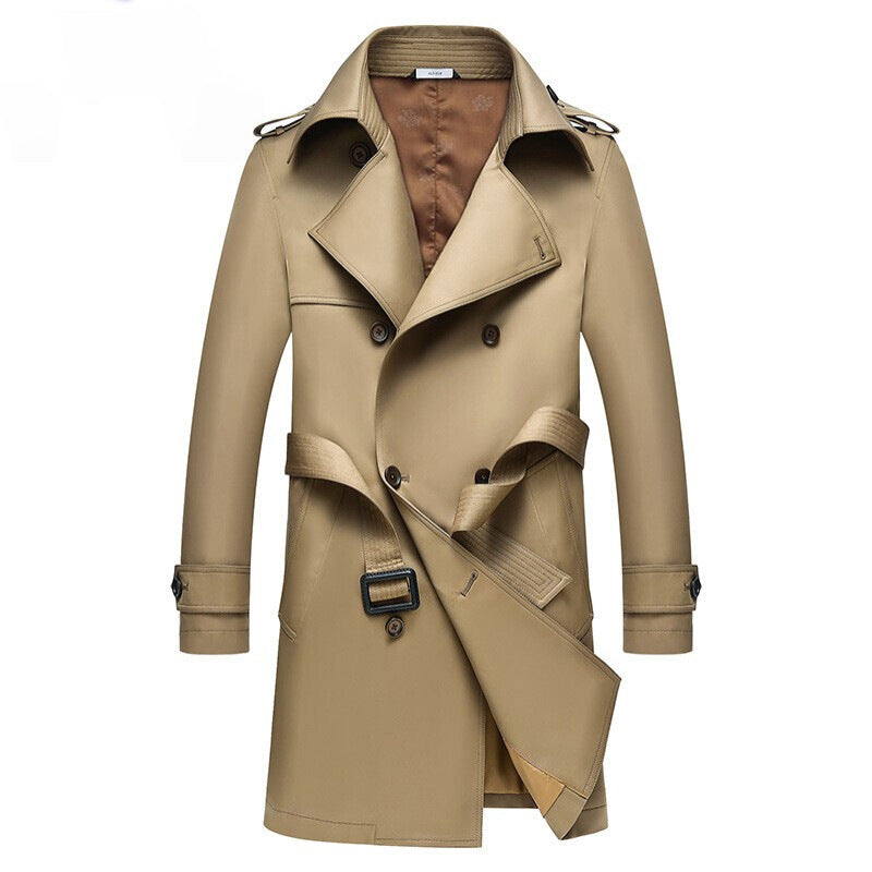 Mid-length Men's Casual Windbreaker Jacket