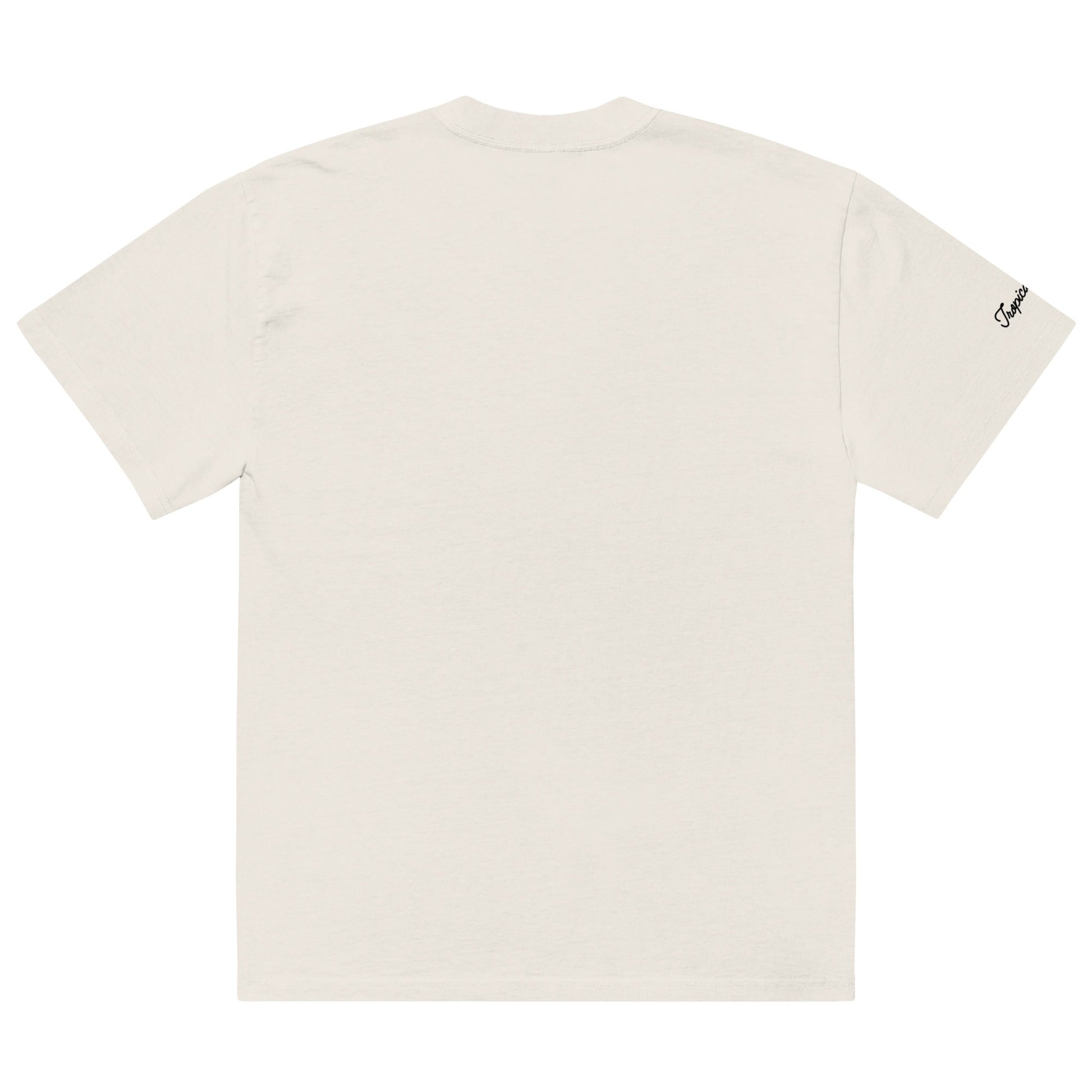 Oversized Tropical Seas Printed Faded T-shirt