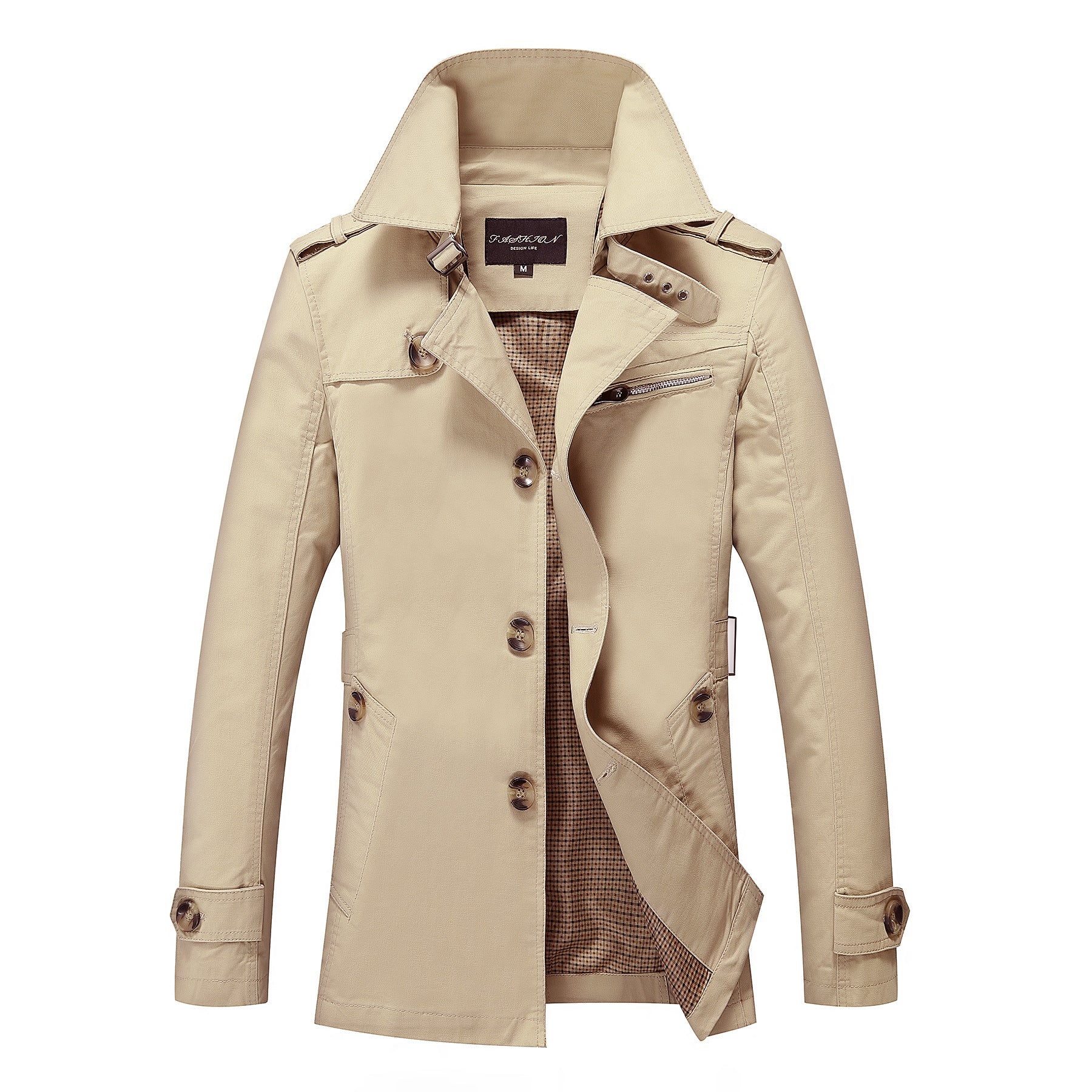 Men's Casual Mid-Length Cotton Jacket